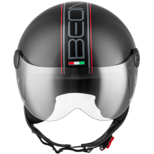 HELM BEON DESIGN FASHION GLANS ZWART